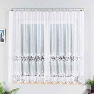 Firanka z aplikacją na metry wysokość 160 cm kolor biały