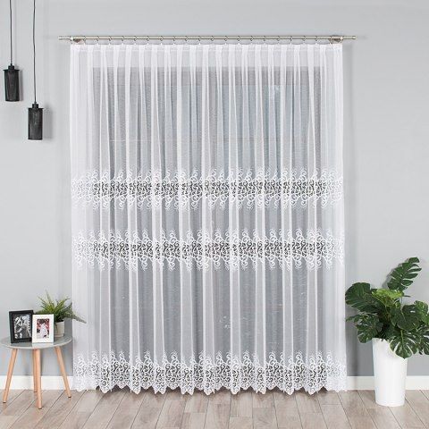 Firanka biała z aplikacją na markizecie 122391/433/001/250000/1