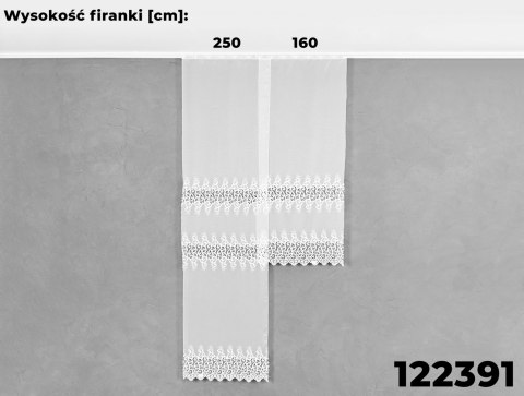 Firanka biała z aplikacją na markizecie 122391/433/001/250000/1