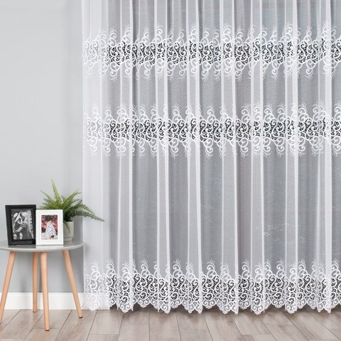 Firanka biała z aplikacją na markizecie 122391/433/001/250000/1