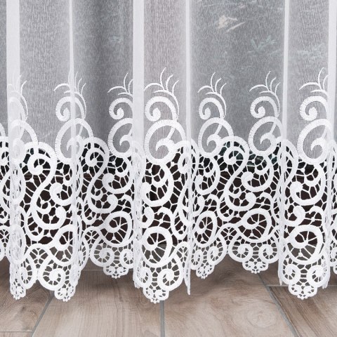 Firanka biała z aplikacją na markizecie 122391/433/001/250000/1