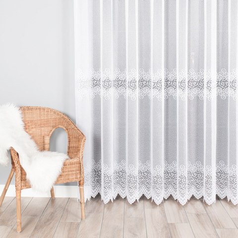 Firanka żakardowa na metry 001539 wysokość 250 cm kolor biały