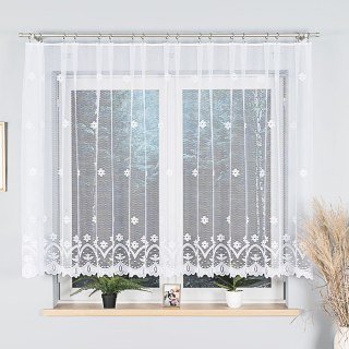 Firanka żakardowa na metry 004421 wysokość 140 cm kolor biały