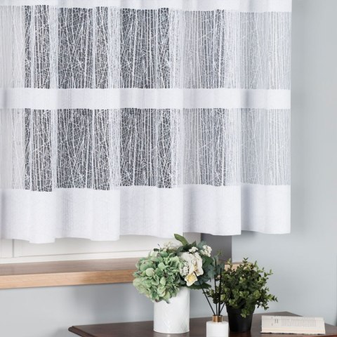Firanka żakardowa na metry 018352 wysokość 150 cm kolor biały