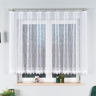 Firanka żakardowa na metry 000146 wysokość 140 cm kolor biały