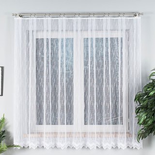 Firanka żakardowa na metry 000146 wysokość 180 cm kolor biały