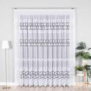 Firanka żakardowa na metry 004164 wysokość 250 cm kolor biały