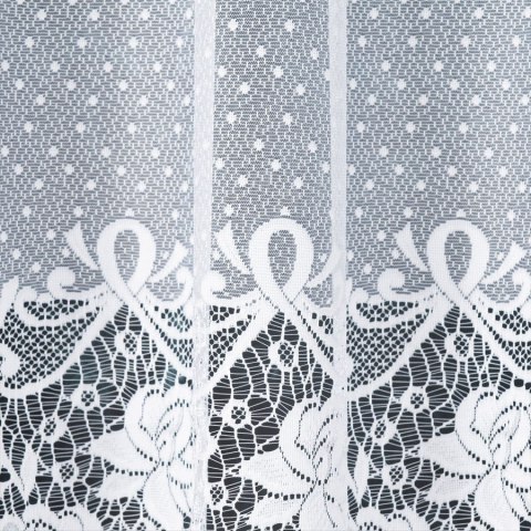 Firanka żakardowa na metry 017480 wysokość 140 cm kolor biały