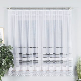 Firanka żakardowa na metry 018669 wysokość 180 cm kolor biały