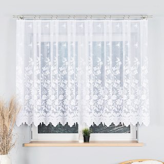 Firanka żakardowa na metry 023092 wysokość 140 cm kolor biały