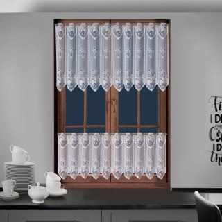 Zazdrostka żakardowa na metry wysokość 65 cm kolor biały