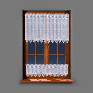 Zazdrostka żakardowa na metry wysokość 85 cm kolor biały