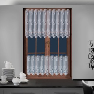 Zazdrostka żakardowa na metry wysokość 45 cm kolor biały