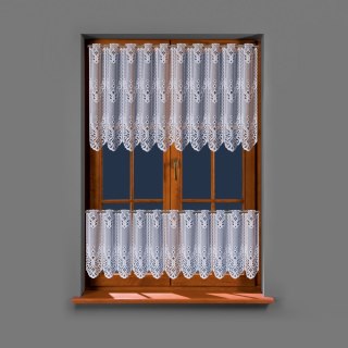 Zazdrostka żakardowa na metry wysokość 55 cm kolor biały