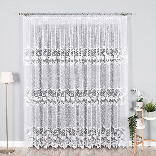 Firanka żakardowa na metry 017480 wysokość 220 cm kolor biały
