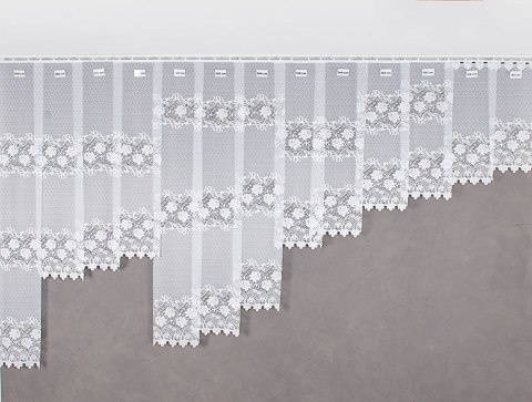 Firanka żakardowa na metry 017480 wysokość 220 cm kolor biały