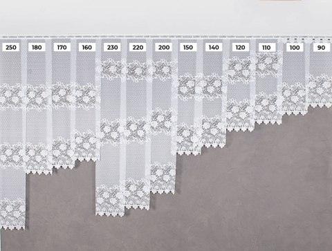 Firanka żakardowa na metry 017480 wysokość 220 cm kolor biały