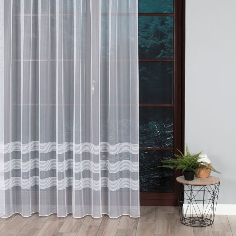 Firanka żakardowa z ołowianką na metry wysokość 210 cm kolor biały