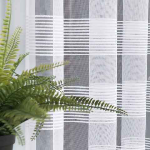 Firanka żakardowa z ołowianką na metry wysokość 210 cm kolor biały