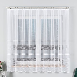 Firanka żakardowa na metry 018601 wysokość 150 cm kolor biały