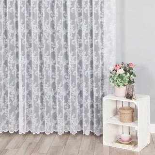 Firanka żakardowa na metry 090375 wysokość 300 cm kolor biały