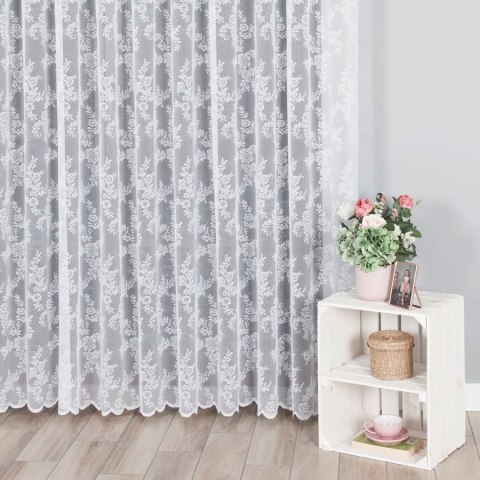 Firanka żakardowa na metry 090375 wysokość 300 cm kolor biały