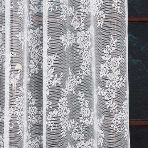 Firanka żakardowa na metry 090375 wysokość 300 cm kolor biały