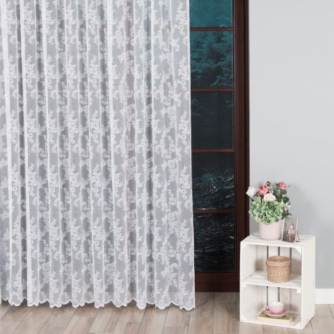 Firanka żakardowa na metry 090375 wysokość 300 cm kolor biały