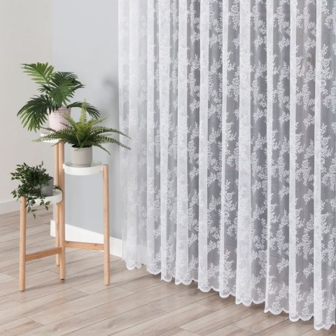 Firanka żakardowa na metry 090375 wysokość 300 cm kolor biały