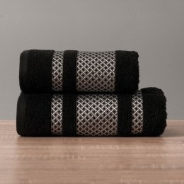 LIONEL Ręcznik, 50x90cm, kolor 156 czarny ze srebrną bordiurą LIONEL RB0 156 050090 1