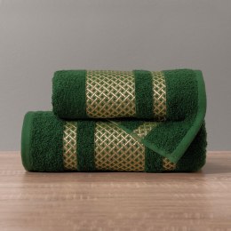 LIONEL Ręcznik, 70x140cm, kolor 002 ciemno zielony;butelkowy ze złotą bordiurą LIONEL RB0 002 070140 1
