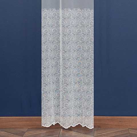 DEBORA Firanka haftowana z samym dołem, 280cm, kolor 100 biały 112612/885/100/280000/1