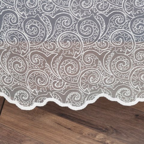 DEBORA Firanka haftowana z samym dołem, 280cm, kolor 100 biały 112612/885/100/280000/1