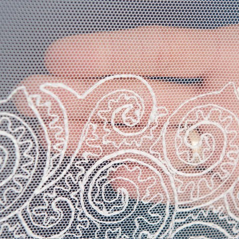 DEBORA Firanka haftowana z samym dołem, 280cm, kolor 100 biały 112612/885/100/280000/1