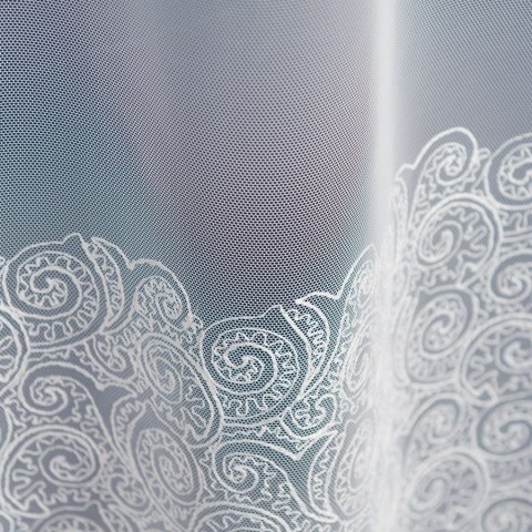 DEBORA Firanka haftowana z samym dołem, 280cm, kolor 100 biały 112612/885/100/280000/1