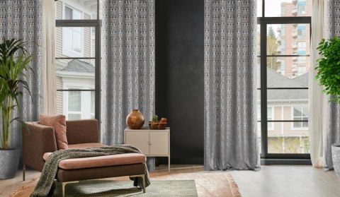 Zasłona gotowa LAURA 140x250 cm kolor stalowy