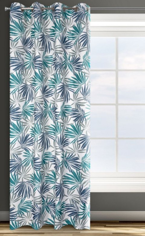 Zasłona gotowa Elina 140x250 cm kolor turkusowy