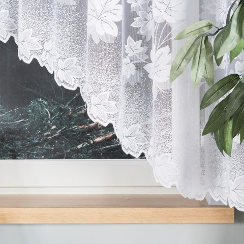 BOŻENA Firanka żakardowa konfekcjonowana, 160x300cm, kolor 001 biały 023025/000/001/160300/1