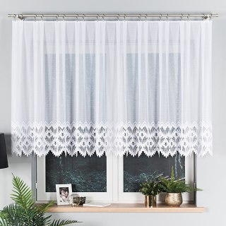 Firanka żakardowa na metry 018989 wysokość 120 cm kolor biały