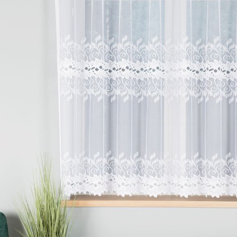 Firanka gotowa żakardowa BASTIA 160x400 cm kolor biały