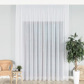 Firanka żakardowa z ołowianką na metry 951768 wysokość 300 cm kolor biały