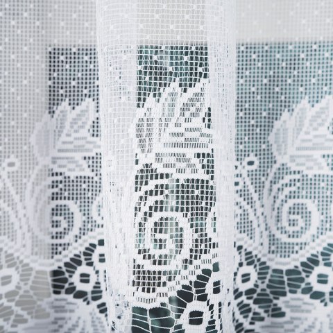 ELŻBIETA Firanka konfekcjonowana, 160x530cm, kolor 001 biały 004164/000/001/160530/1