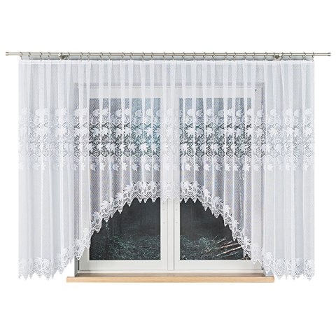 ELŻBIETA Firanka konfekcjonowana, 160x600cm, kolor 001 biały 004164/000/001/160600/1