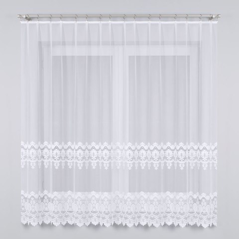 Firanka żakardowa na metry 018982 wysokość 180 cm kolor biały