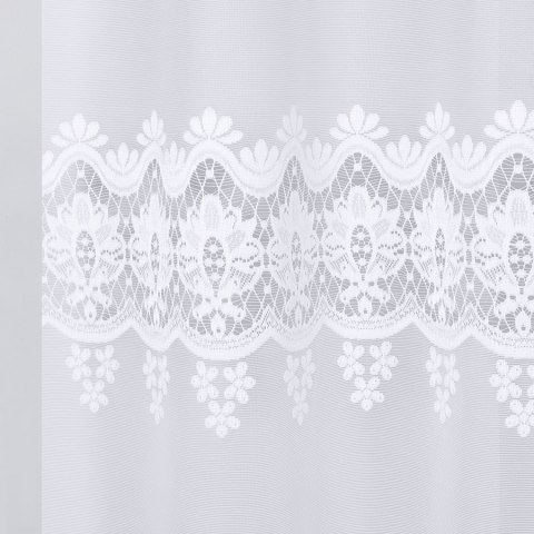 Firanka żakardowa na metry 018982 wysokość 180 cm kolor biały