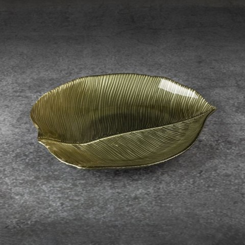 SZKLANA MISA DEKORACYJNA ERIKA (02) 28X23X3 CM ZIELONY