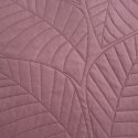 Narzuta jednokolorowa z motywem liści BONI 220x240 cm kolor różowy