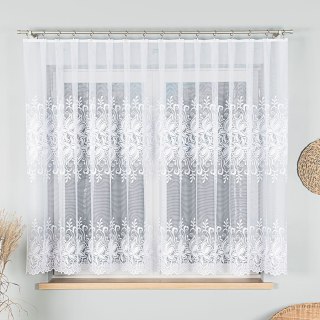 Firanka żakardowa na metry 018227 wysokość 160 cm kolor biały