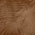 Narzuta welwetowa pikowana we wzór liści palmy LUIZ 200x220 cm kolor ceglany