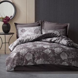 Pościel bawełniana FLORY ANTHRACITE 160x200 COTTONLOVE JACQUARD